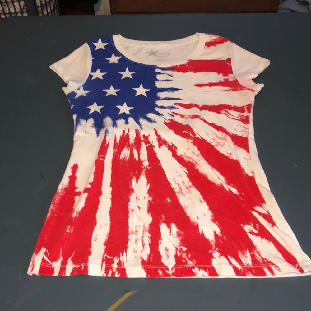 HYBRID Apparel America Flag tee shirt